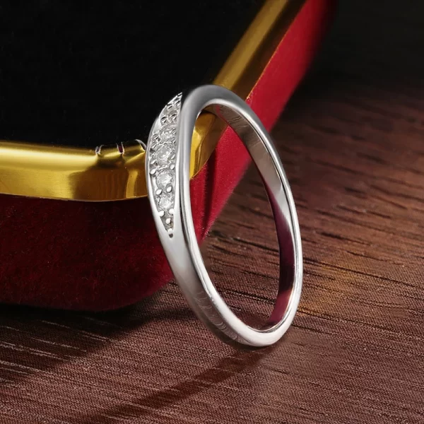 Anel de prata esterlina feminino, KNOBSPIN-925, Todos Moissanite Anéis, GRA Certified, Lab Diamante, D VVS1 - Image 5
