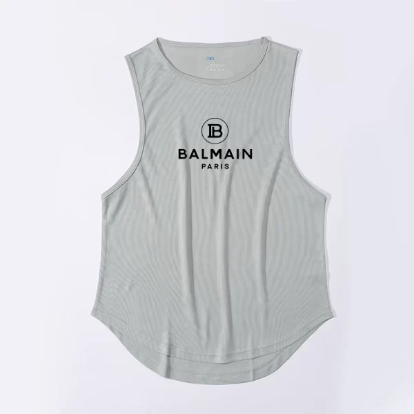 Camiseta regata masculina, sem mangas de secagem rápida com gola redonda, regata esportiva Fitness, Elástica, Respirável, Ginásio, Corrida, Treinamento, Verão. - Image 20