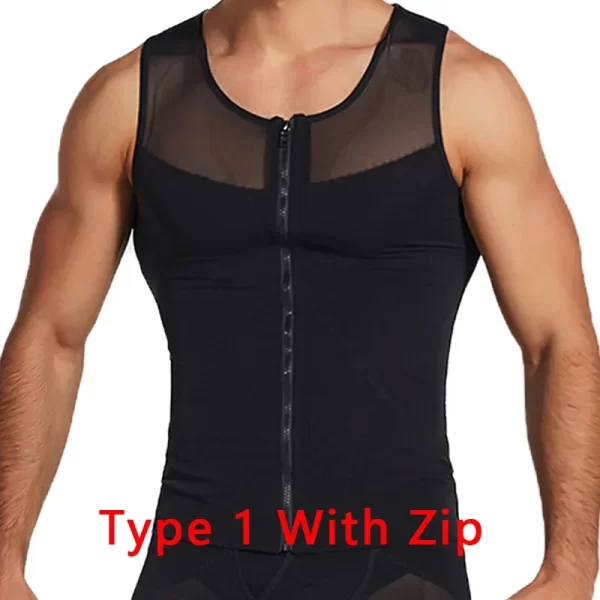 Camiseta de compressão do peito masculino CXZD, Redutor do abdômen, Shaper do corpo, Promover Colete, Fitness Cintura Trainer, Barriga Emagrecimento Espartilho. - Image 9