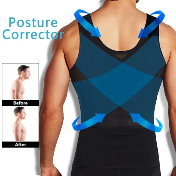 Camiseta de compressão do peito masculino CXZD, Redutor do abdômen, Shaper do corpo, Promover Colete, Fitness Cintura Trainer, Barriga Emagrecimento Espartilho. - Image 3