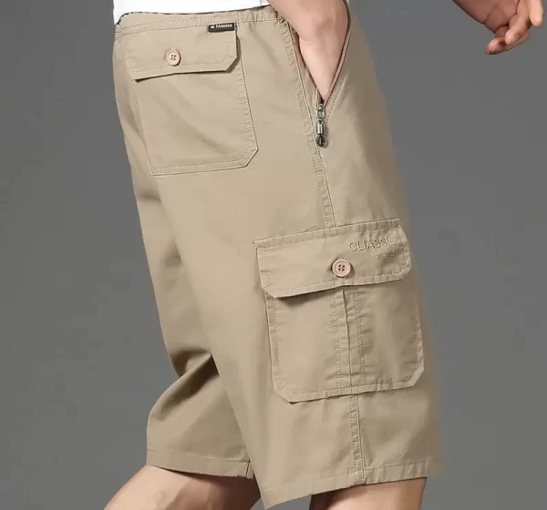 Bermuda vintage masculina, Grande Bolso, de Trabalho, Solto Reta Harajuku Moda Y2k Roupas Casuais Cargo. - Image 7
