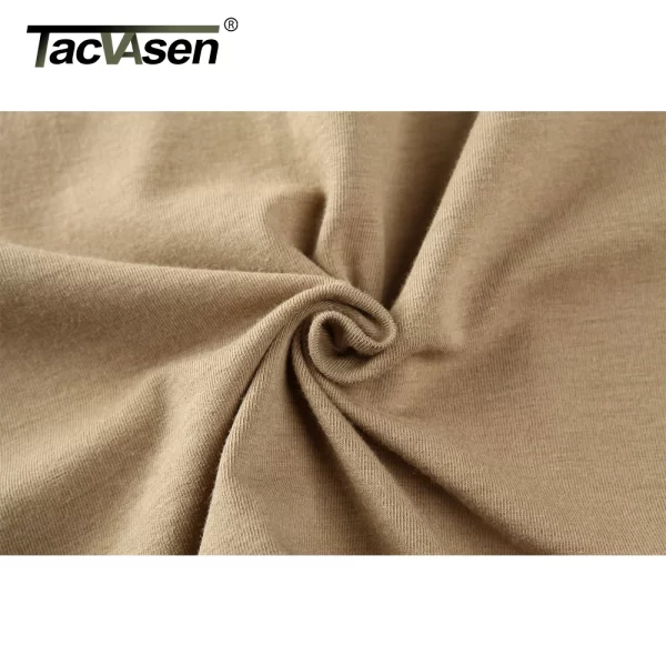 Camiseta masculina manga curta, Tacvasen, com bolsos com zíper, cor sólida, estilo safári, para caminhadas, roupas de trabalho, verão. - Image 6