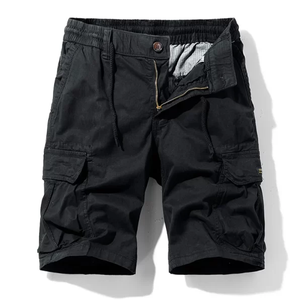 Bermuda masculina,  de bolsos, de algodão, monocromático, respirável, casual, novo, verão, moda. - Image 10