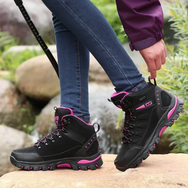 Tênis de caminhada impermeáveis feminino, sapatos de alta gangue, antiderrapantes, sapatos de trabalho para adultos, inverno. - Image 6