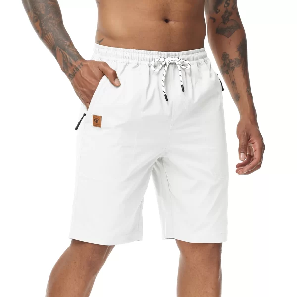 Bermuda masculina casual com cordão, calça esportiva de jogging sólida, leve de alta qualidade, elástico na cintura, verão. - Image 7