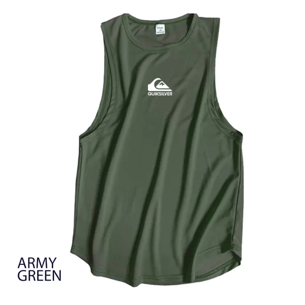 Camiseta regata masculina respirável sem mangas, colete elástico, camisa de musculação, roupas de ginástica ao ar livre, verão. - Image 12
