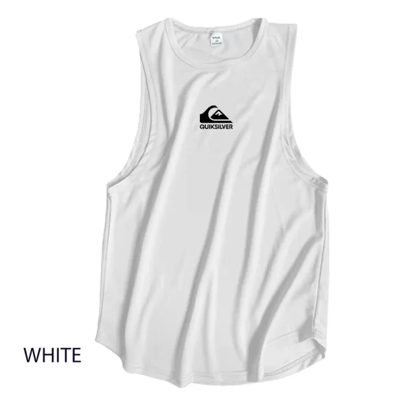 Camiseta regata masculina respirável sem mangas, colete elástico, camisa de musculação, roupas de ginástica ao ar livre, verão. - Image 15
