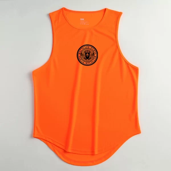 Camiseta regata masculina, sem mangas de secagem rápida com gola redonda, regata esportiva Fitness, Elástica, Respirável, Ginásio, Corrida, Treinamento, Verão. - Image 27