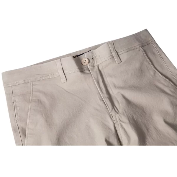 Calça casual slim fit monocromática masculina, de alta qualidade, negócios clássicos, 100% algodão, primavera, outono, nova. - Image 4