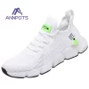 Tênis de corrida unissex branco respirável casual, leve, antiderrapante, esportes clássicos,  de malha.