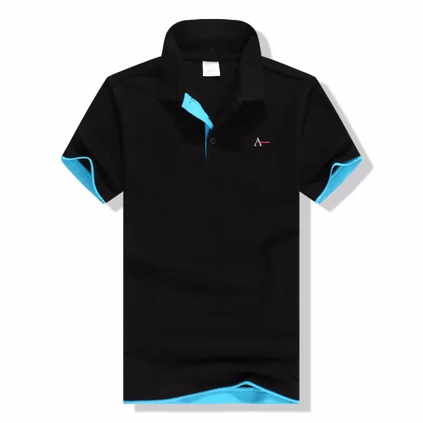 Camiseta masculina polo, roupas de marca, de reserva de negócios masculinos casuais cor sólida - Image 4