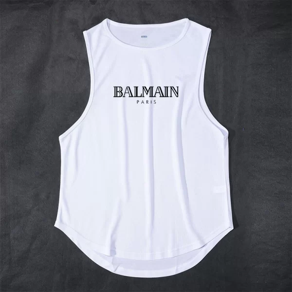 Camiseta regata masculina, sem mangas de secagem rápida com gola redonda, regata esportiva Fitness, Elástica, Respirável, Ginásio, Corrida, Treinamento, Verão. - Image 13