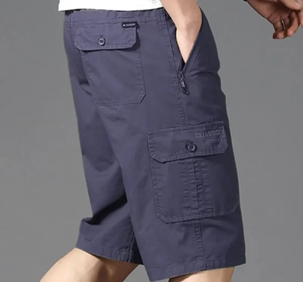 Bermuda vintage masculina, Grande Bolso, de Trabalho, Solto Reta Harajuku Moda Y2k Roupas Casuais Cargo. - Image 11