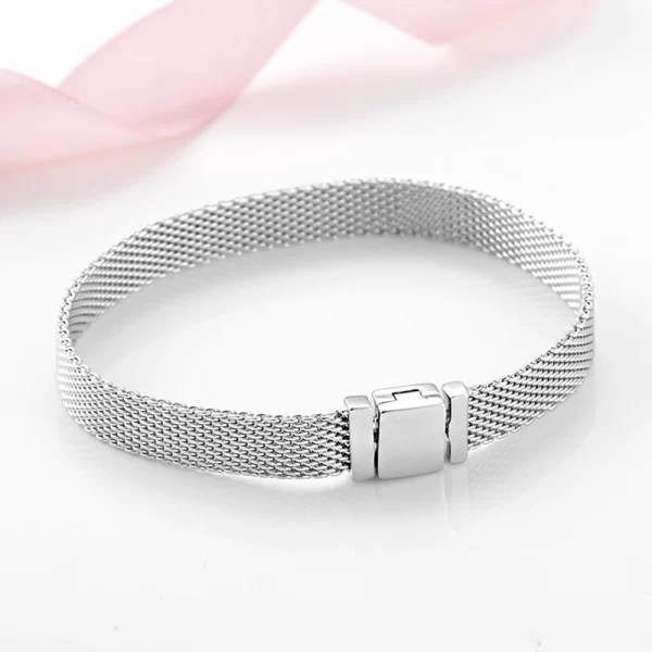 Pulseira feminina, 925 de alta qualidade prata esterlina contas clipe de moda, se encaixam reflexões original pulseira encantos femme jóias - Image 4