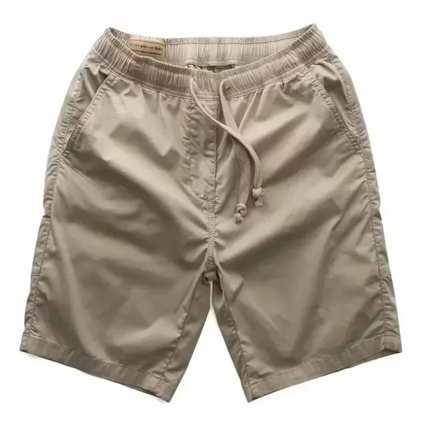 Shorts masculino, de carga retas, calções de Bermudas soltas, de trabalho monocromático, casual, verão. - Image 5