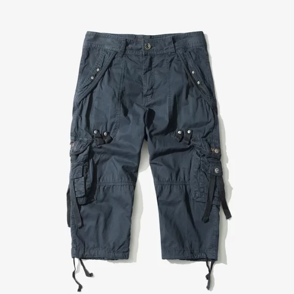 Bermuda casual de algodão camuflados masculina,  curtos camuflados, sem cinto,  compridas com panturrilha. - Image 4