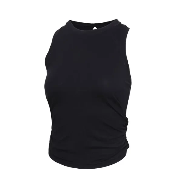Camiseta regata feminina, de secagem rápida, linda capa traseira, roupas de corrida e ioga, sutiã, fitness e esportes, regata curta - Image 6