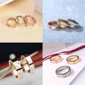 Anel unissex, Classic Couple Ring, alta qualidade, moda luxuosa, banquete, presente.