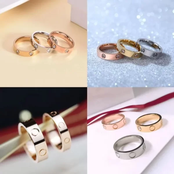 Anel unissex, Classic Couple Ring, alta qualidade, moda luxuosa, banquete, presente.