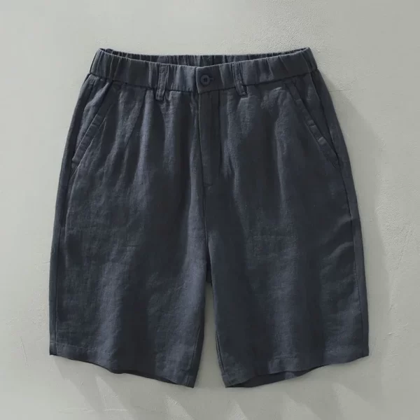 Bermuda leve masculina de linho, roupa casual, novas tendências. - Image 2