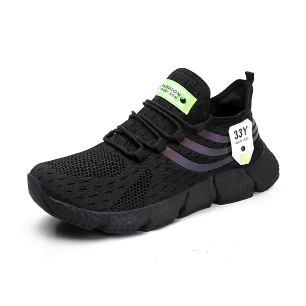 Tênis unissex confortáveis, calçado casual, marca de luxo, preto, verão. - Image 11