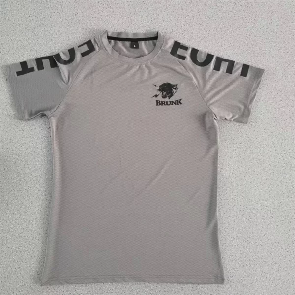 Camiseta esportiva masculina de ginástica, gráfica, fria e seca, cor sólida, tops de manga curta, casual com o pescoço, verão, M-3XL - Image 9