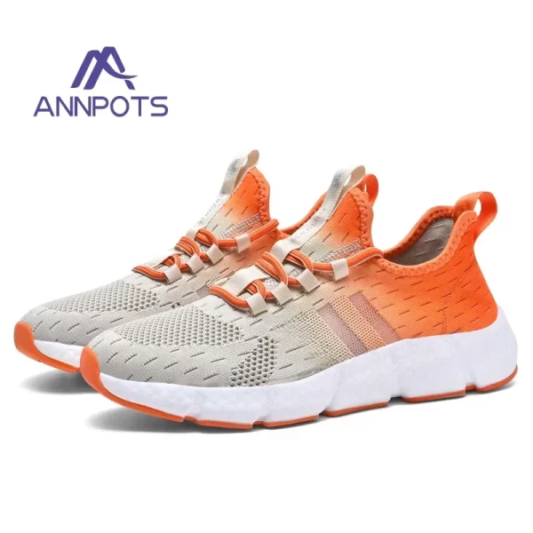 Tênis de corrida unissex branco respirável casual, leve, antiderrapante, esportes clássicos,  de malha. - Image 22