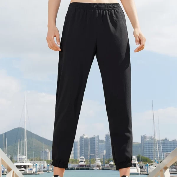 Calça de moletom feminina, Xtep-Calças de moletom de secagem rápida, seção fina, Calças esportivas, Calças femininas, verão, 877228980230 - Image 3