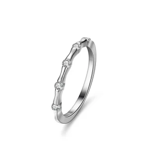 Anel feminino, HTOTOH-925 Sterling Silver Moissanite, noivado e casamento bandas, moda.