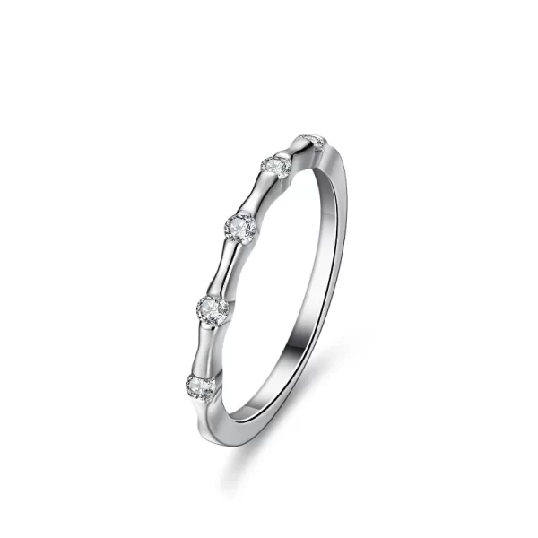 Anel feminino, HTOTOH-925 Sterling Silver Moissanite, noivado e casamento bandas, moda.