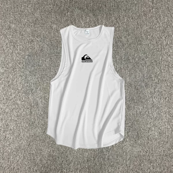 Camiseta regata masculina respirável sem mangas, colete elástico, camisa de musculação, roupas de ginástica ao ar livre, verão. - Image 4