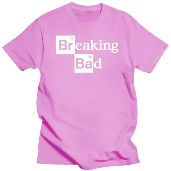 Camiseta manga curta, masculina alta quality100 % algodão o pescoço heisenberg, casual quebra má impressão. - Image 5