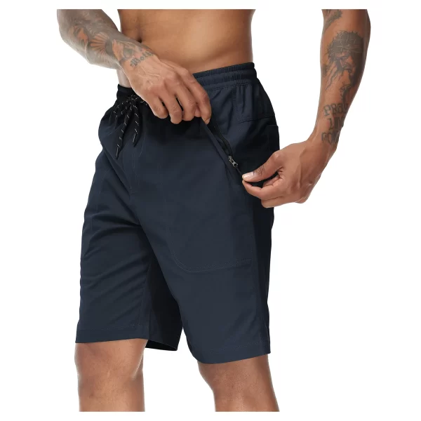 Bermuda masculina casual com cordão, calça esportiva de jogging sólida, leve de alta qualidade, elástico na cintura, verão. - Image 6