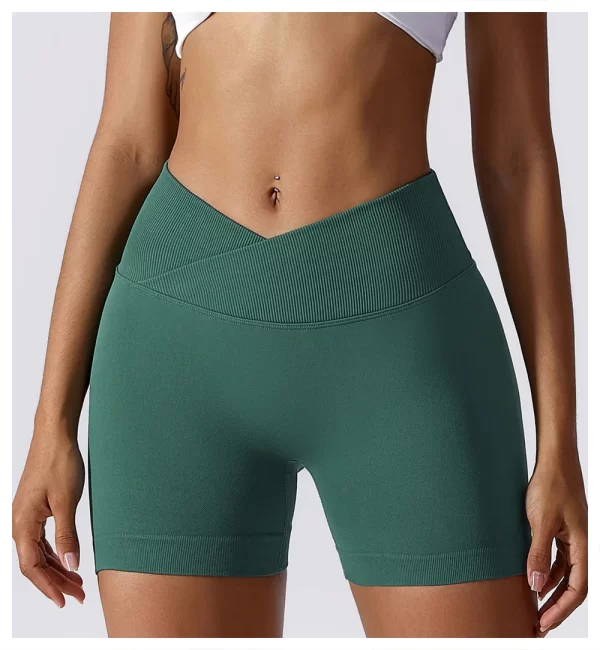 Shorts de ioga sem costura de cintura alta feminino, apertados e sem costura, nádegas de pêssego, estilo europeu e americano, para corrida e fitness. - Image 10