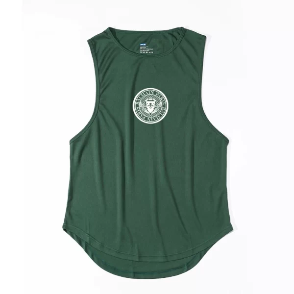 Camiseta regata masculina, sem mangas de secagem rápida com gola redonda, regata esportiva Fitness, Elástica, Respirável, Ginásio, Corrida, Treinamento, Verão. - Image 22