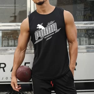 Camiseta regata masculina, tops esportivos de fitness, respirável, ajuste solto, treinamento, sem mangas,  de secagem rápida, roupas de ginástica, verão.