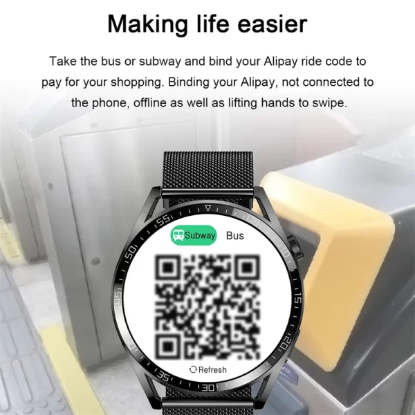 Relógio de pulso inteligente impermeável, masculino, GT4 MAX, Tela HD, Assistente de Voz, Frequência Cardíaca, Pressão Arterial, GPS, IP68, NFC, 1.5 ", Novo. - Image 6