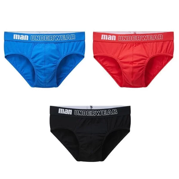 Cueca masculina, CINVIK, de algodão,  sexy, deslizantes, respiráveis, lingerie, lote com 3 pcs ou 6pcs - Image 7
