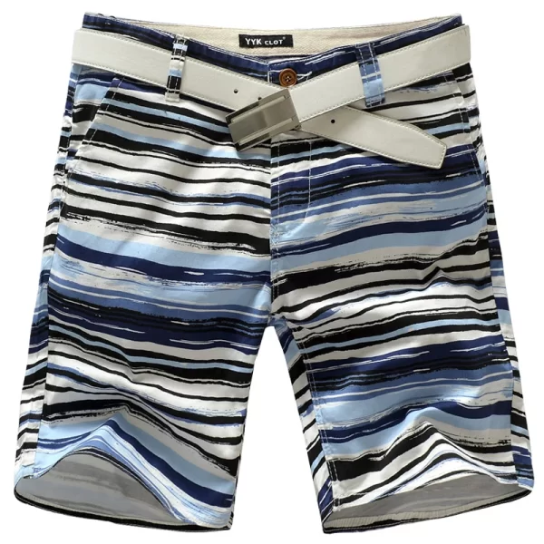 Bermuda masculina curta de algodão, casual com vários bolsos, curta cortada, para o ar livre, verão. - Image 9