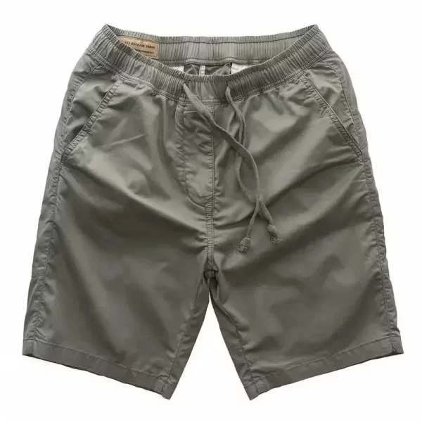 Shorts masculino, de carga retas, calções de Bermudas soltas, de trabalho monocromático, casual, verão. - Image 3