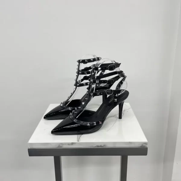 Sapato/sandália feminina, Verão Pointy Sexy, Cintas Sandálias de Couro Matte Roman Metal Rivet Salto Alto Partido Versátil Stiletto Shoes41. - Image 19