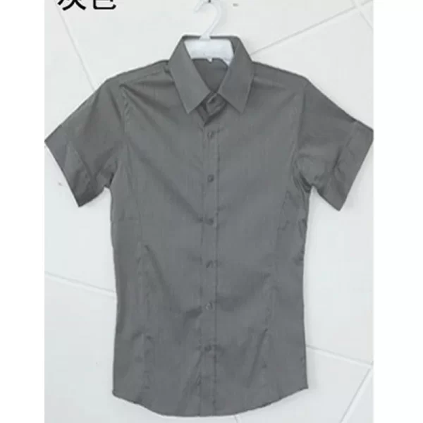 Camisa manga curta masculina, verão Slim Fit, de negócios sociais, marca de luxo,  de Linho, social. - Image 18