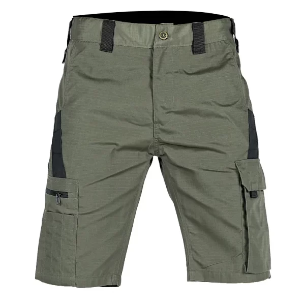 Bermuda táticas impermeáveis masculinas, com vários bolsos, camuflagem ao ar livre, Ripstop Cargo, calças cortadas, Zip, verão. - Image 7