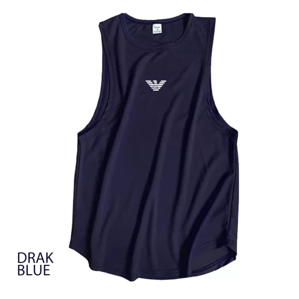 Camiseta regata masculina respirável de musculação, de ginástica, sem mangas, estampa de marca, esportes, basquete, treinamento, verão. - Image 7
