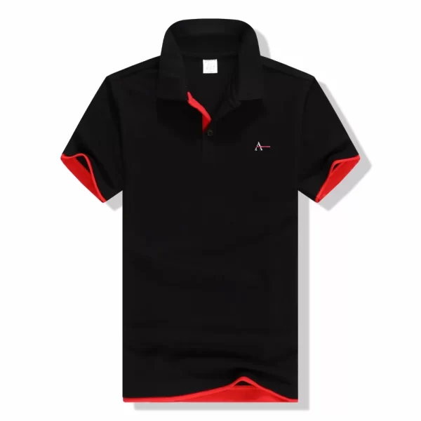 Camiseta masculina polo, roupas de marca, de reserva de negócios masculinos casuais cor sólida - Image 3