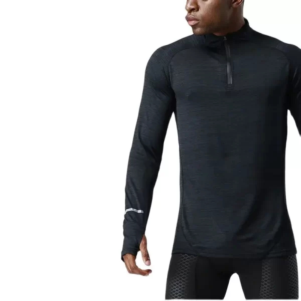 Camiseta manga longa masculina, Li u-longo, lazer, ioga, fitness, corrida, alta elasticidade, respirável, outono e inverno - Image 4