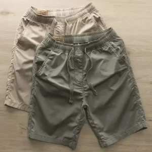 Shorts masculino, de carga retas, calções de Bermudas soltas, de trabalho monocromático, casual, verão.