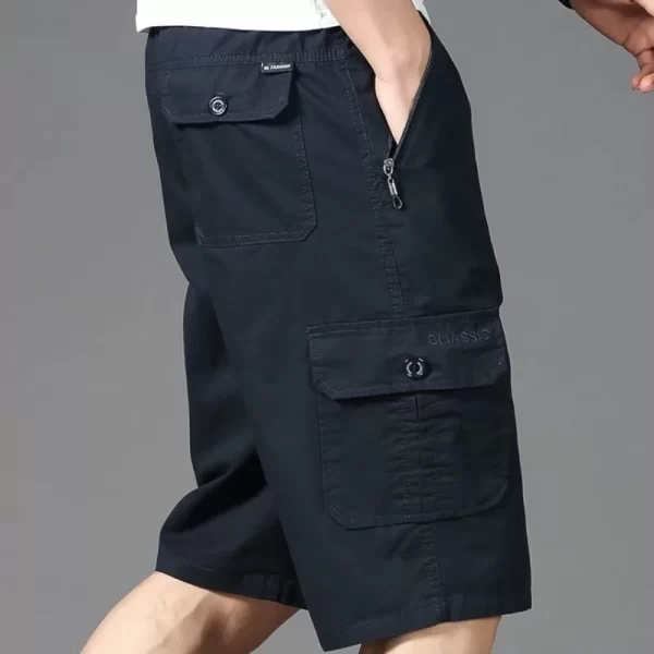 Bermuda vintage masculina, Grande Bolso, de Trabalho, Solto Reta Harajuku Moda Y2k Roupas Casuais Cargo. - Image 5