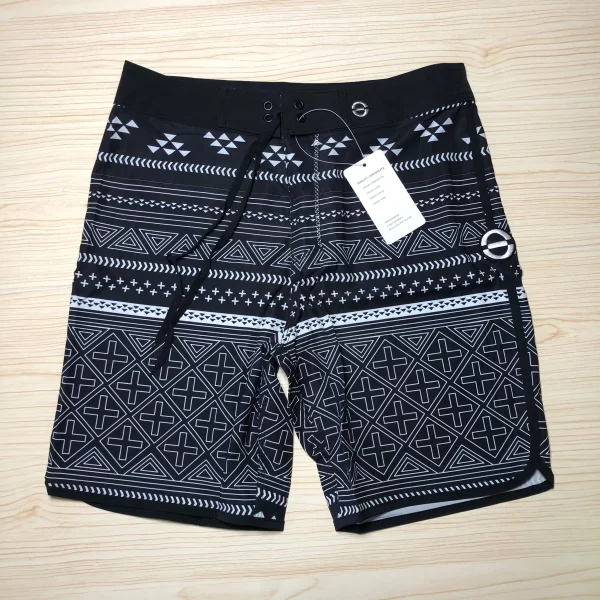 Bermuda masculina, de repelência de água, alta estiramento,  verão, calções de bordo, de praia, curto boardshorts - Image 13