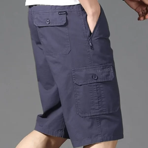 Bermuda vintage masculina, Grande Bolso, de Trabalho, Solto Reta Harajuku Moda Y2k Roupas Casuais Cargo. - Image 4